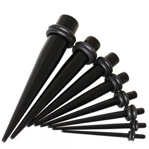 Black PVD Coated Taper body piercing jewellery